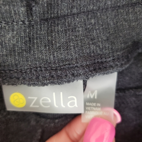 Zella gray fleece faux fur sherpa high waist sweatpants size medium - Picture 7 of 9